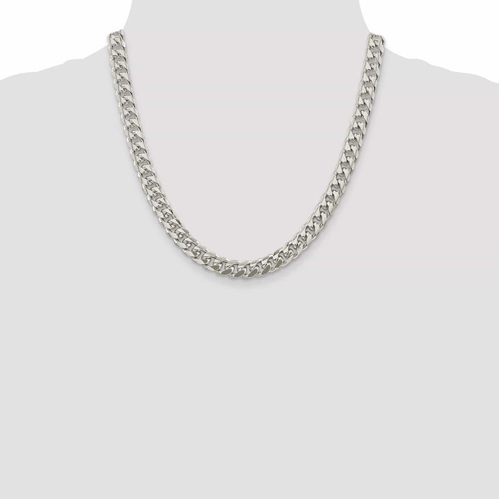 Silver 8.50-mm Solid Domed Link Curb Chain