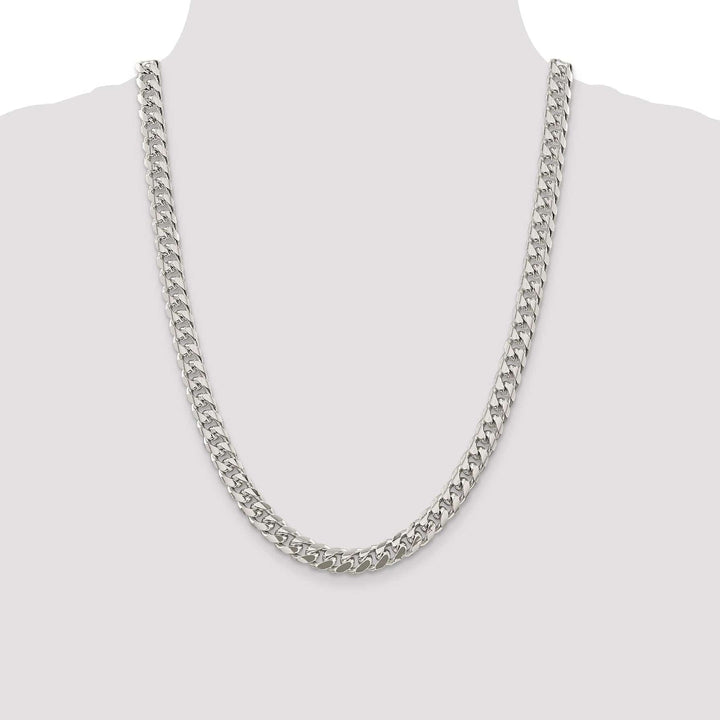 Silver 8.50-mm Solid Domed Link Curb Chain