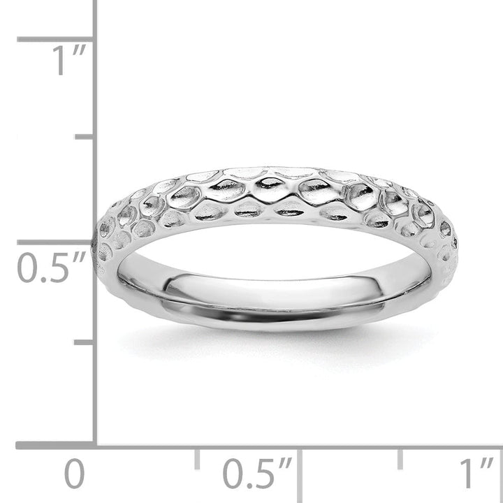 Sterling Silver Rhodium Ring