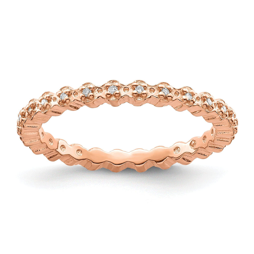 Sterling Silver Stackable Expressions Diamond Ring