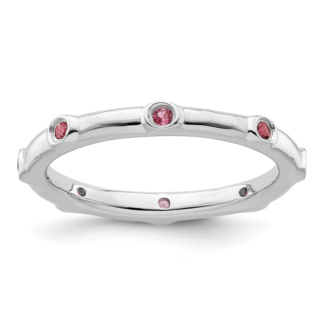 Sterling Silver Pink Tourmaline Ring