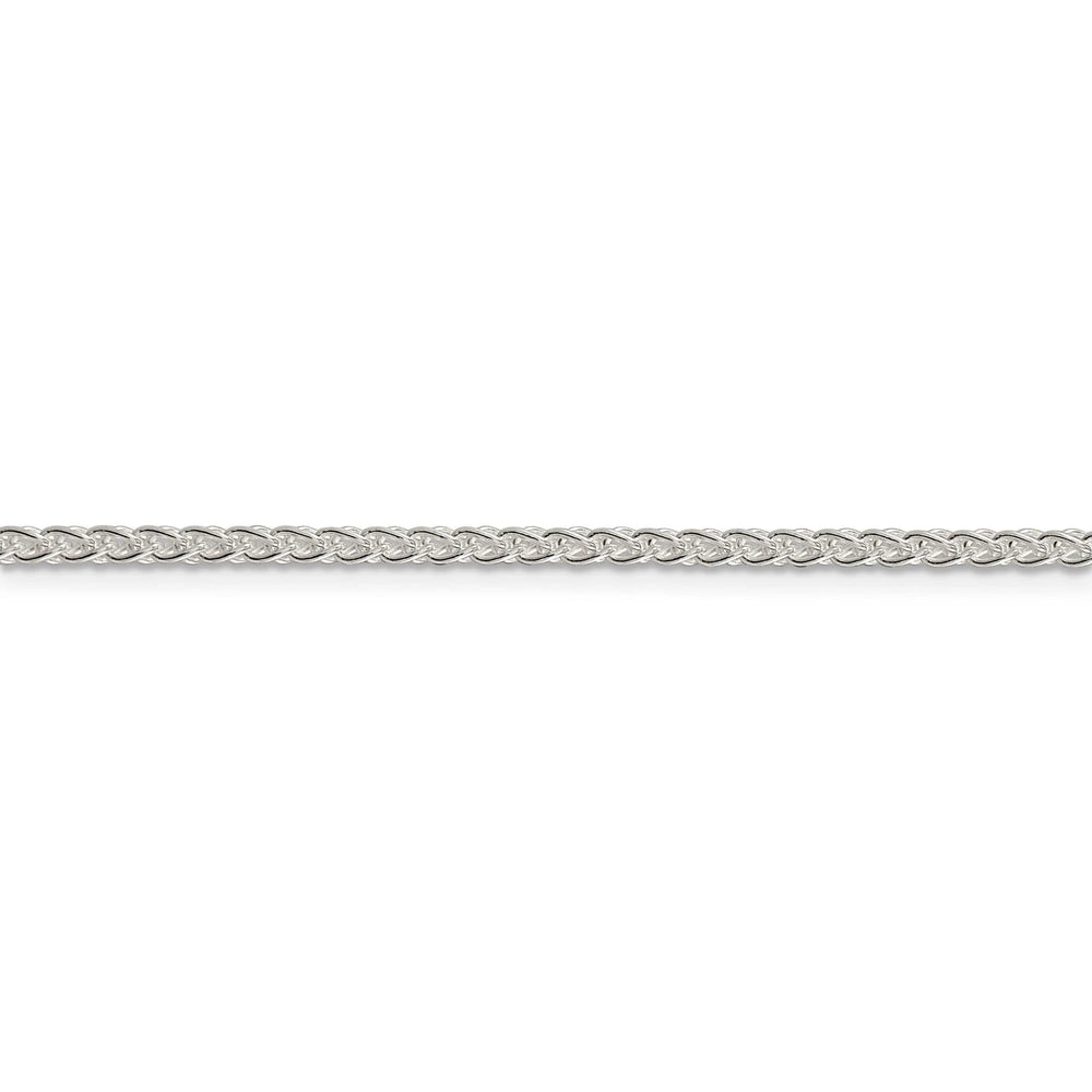 Silver Polished 2.50-mm Solid Round Spiga Chain