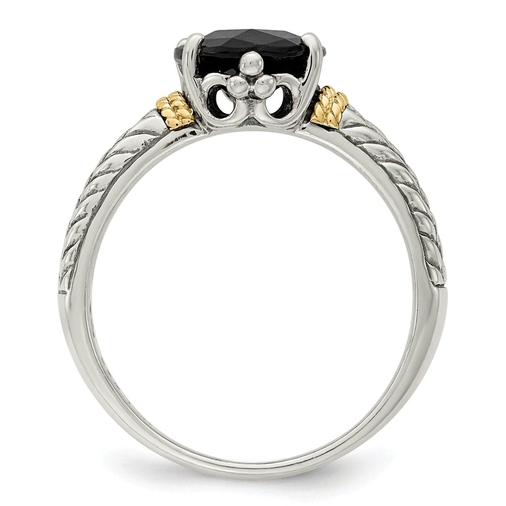 Sterling Silver Gold Garnet Ring