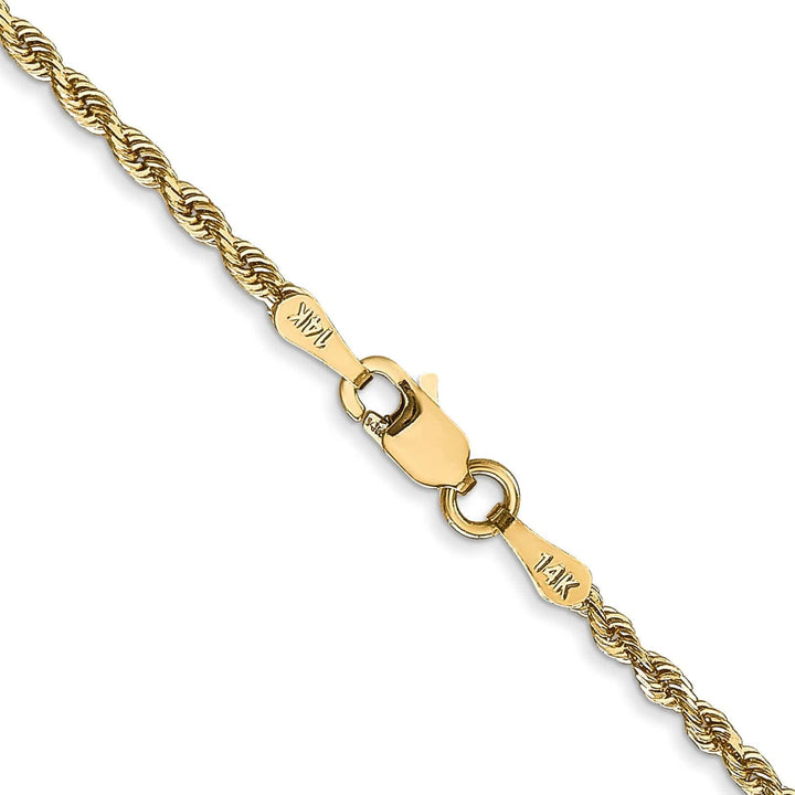 14k Yellow Gold 2.00mm D.C Quadruple Rope Chain