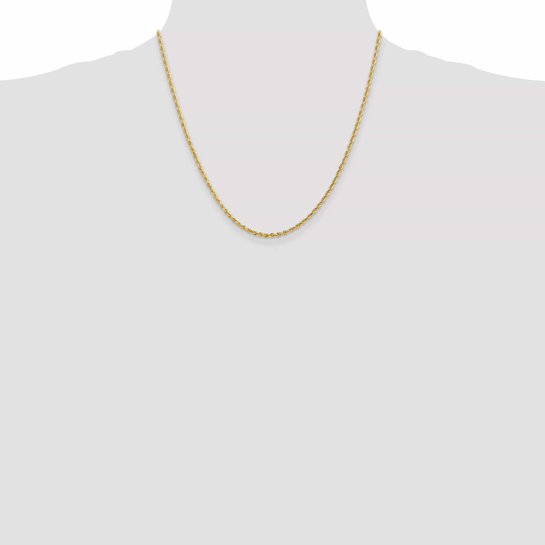 14k Yellow Gold 2.25mm D.C Quadruple Rope Chain