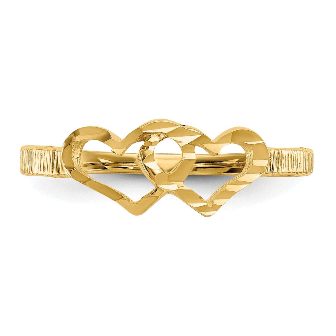 14k Yellow Gold Children's Heart Children's Ring