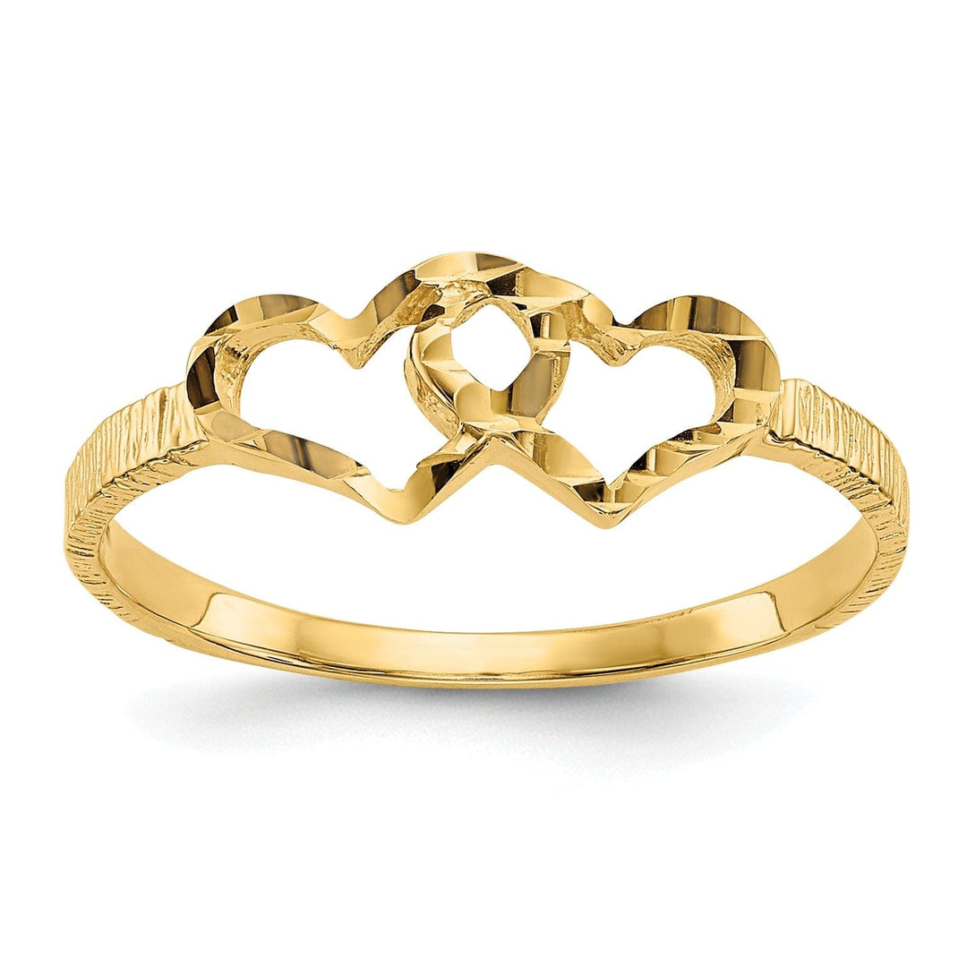 14k Yellow Gold Children's Heart Children's Ring