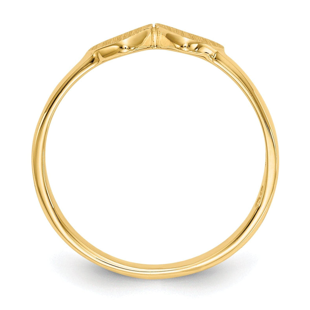 14k Yellow Gold Double Heart Children's Ring