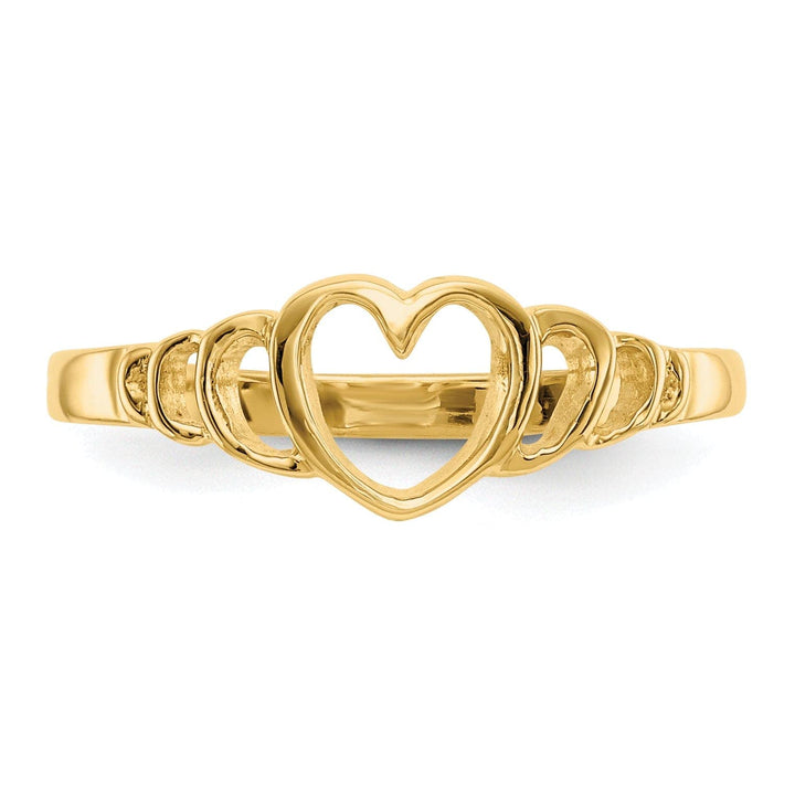 14k Yellow Gold Children's Heart Ring