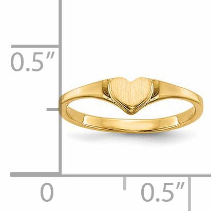 14k Yellow Gold Children's Heart Children's Ring
