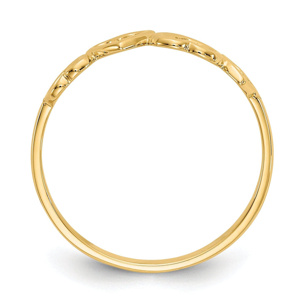 14k Yellow Gold Heart Ring