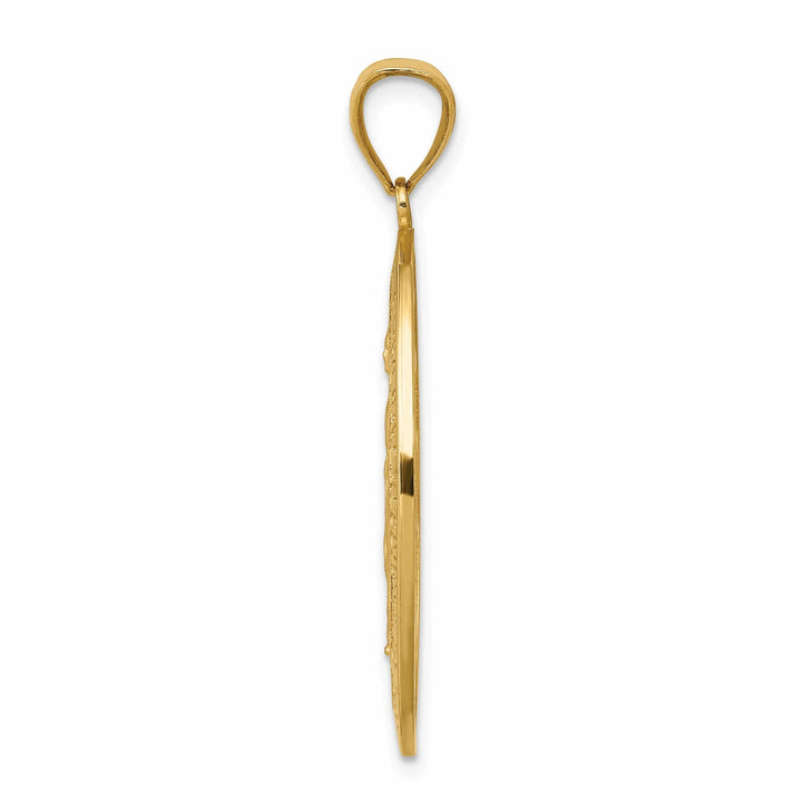 14k Yellow Gold Miraculous Medal Pendant