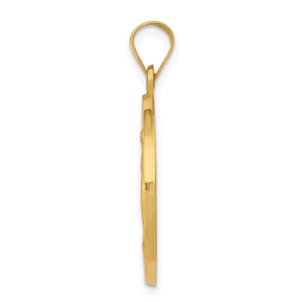 14k Yellow Gold Miraculous Medal Pendant