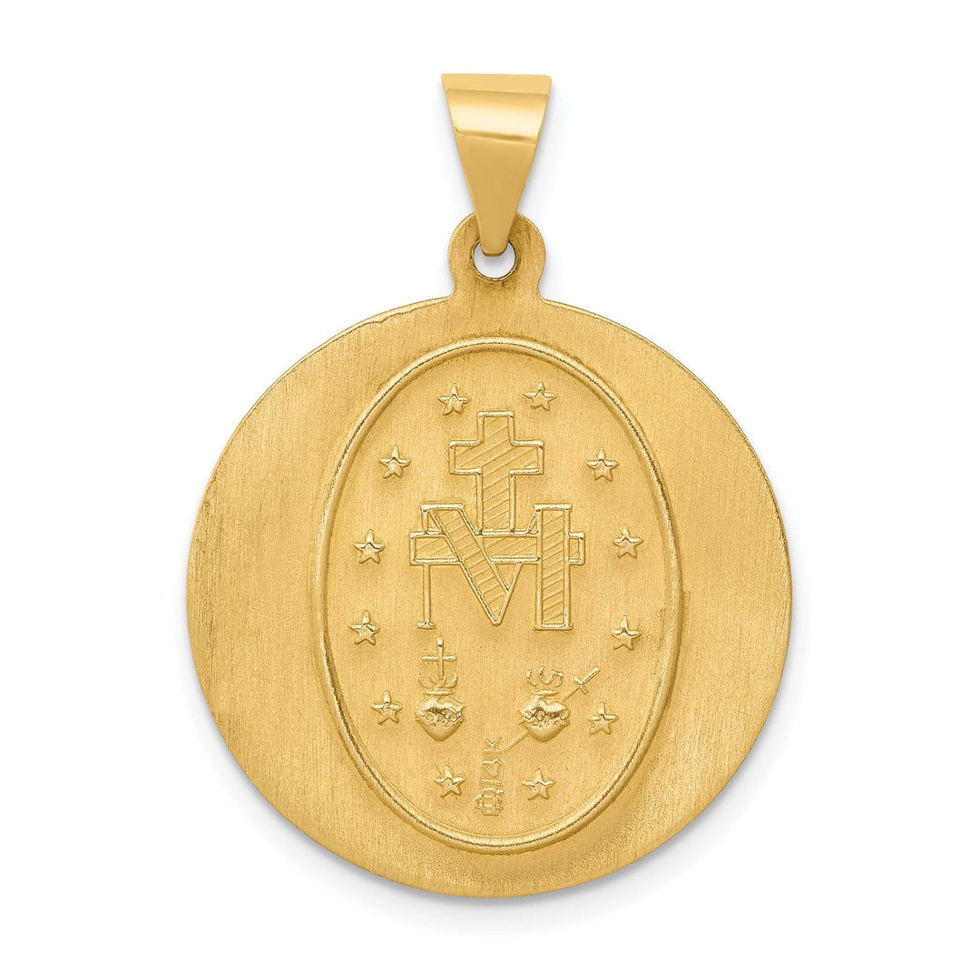 14k Yellow Gold Miraculous Medal Pendant