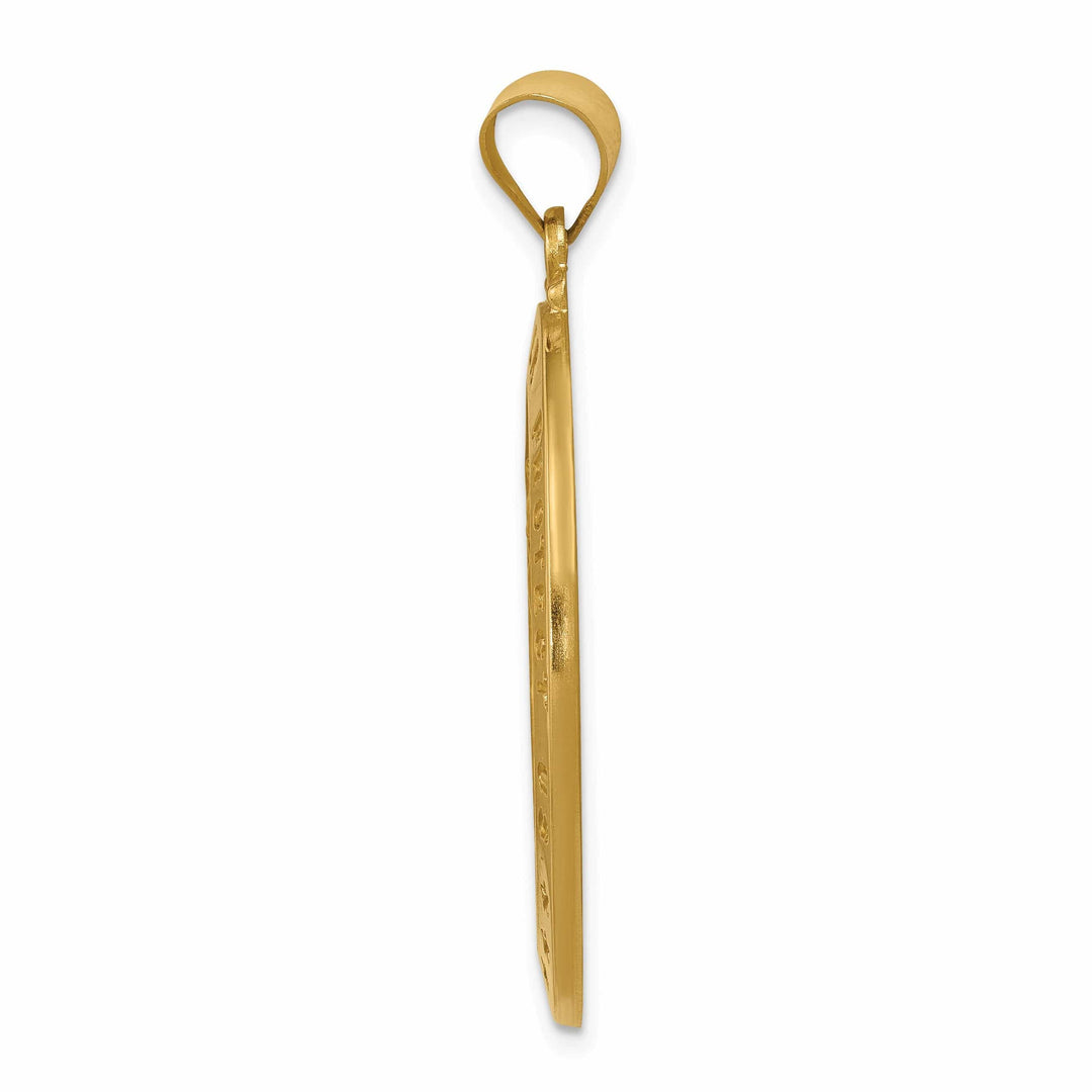 14k Yellow Gold Saint Christopher Medal Pendant