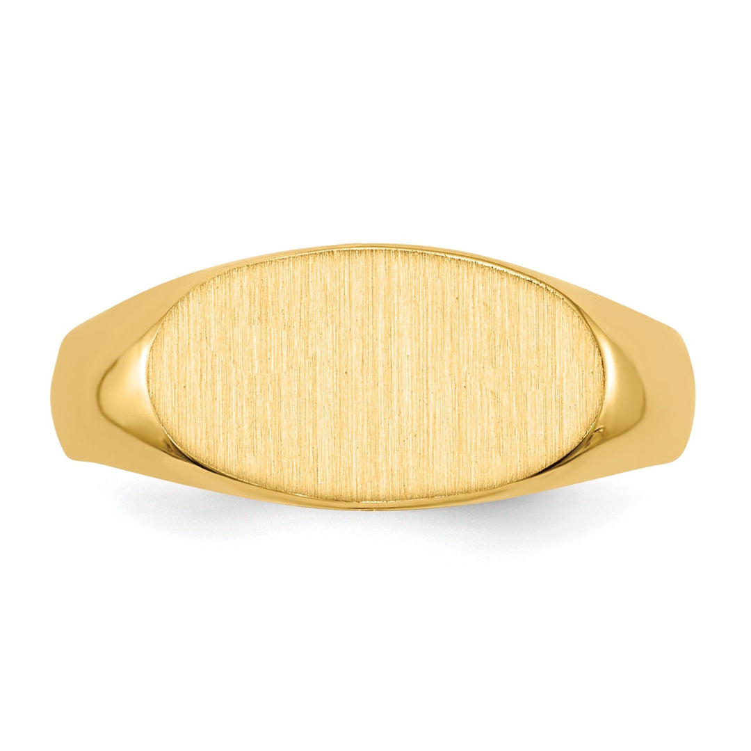 14k Yellow Gold Open Back Signet Ring