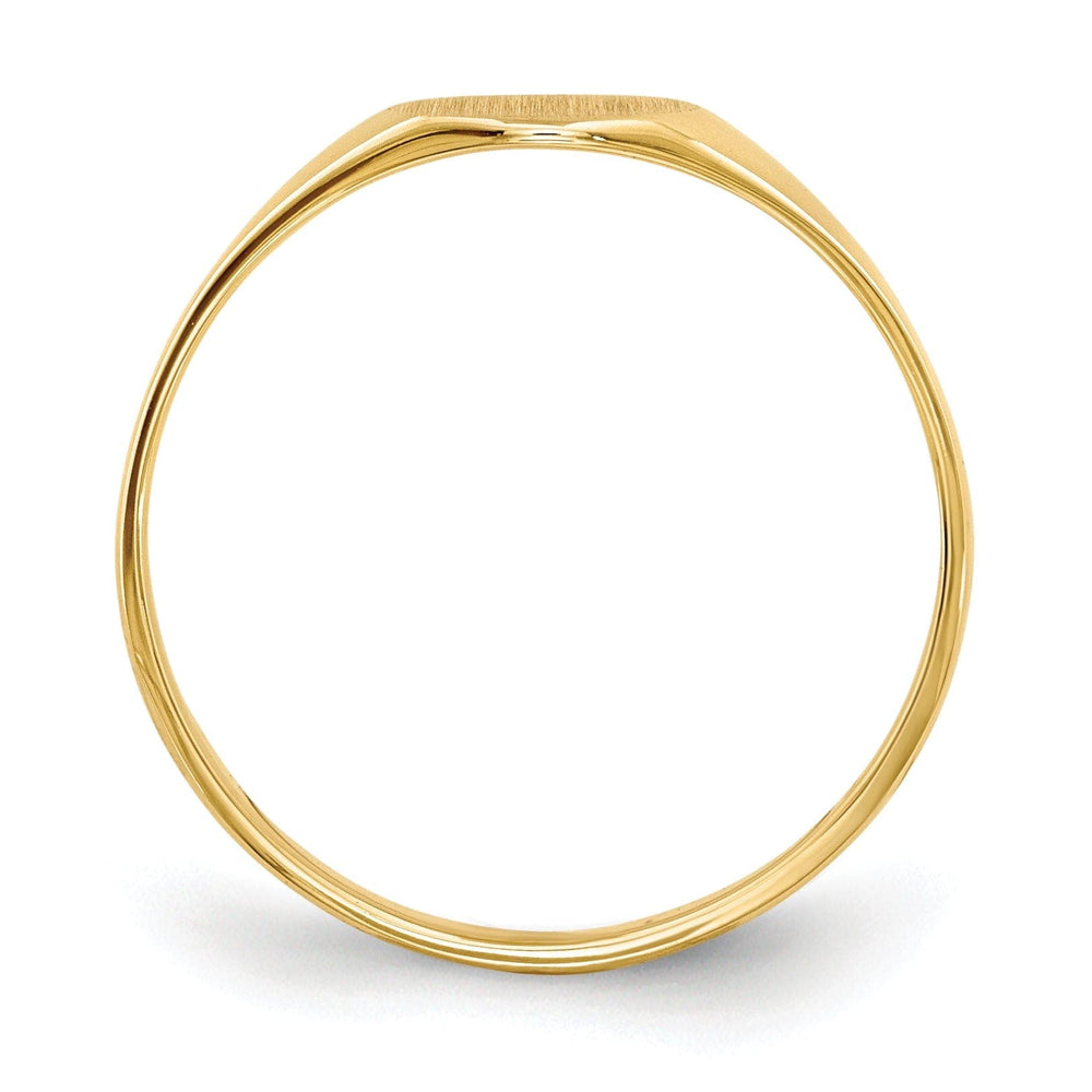 14k Yellow Gold Solid Back Signet Ring