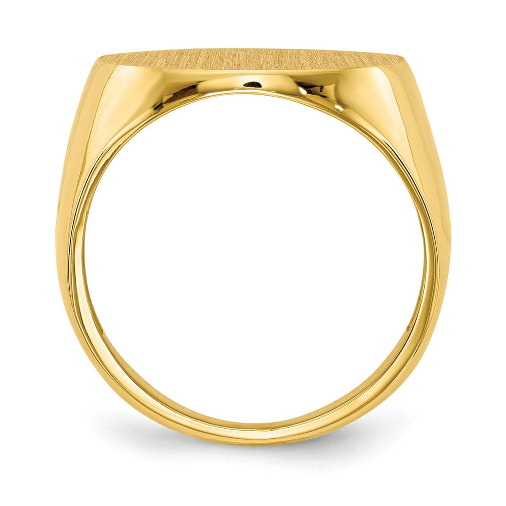 14k Yellow Gold Men's Open Back Signet Ring