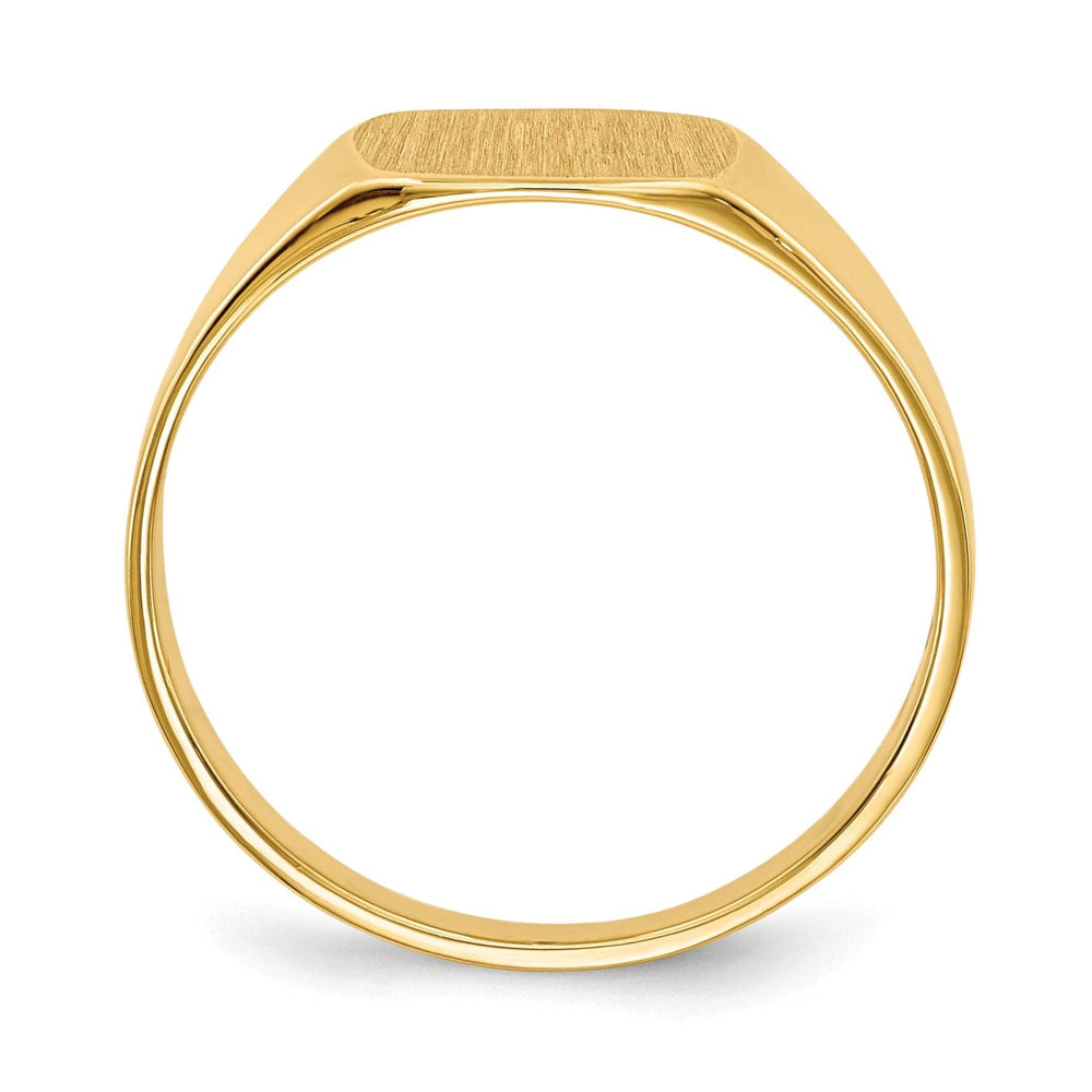 14k Yellow Gold Men's Solid Back Signet Ring