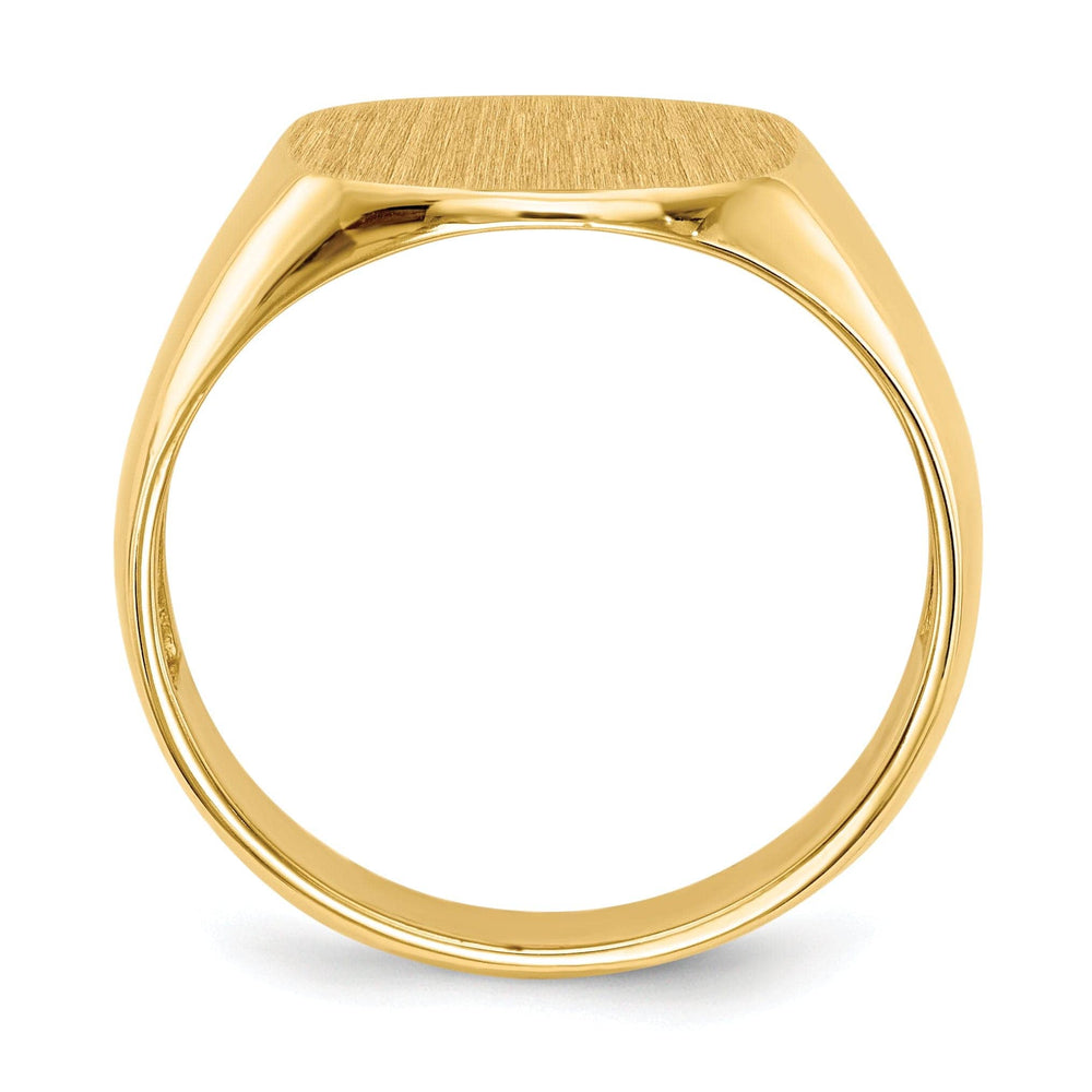 14k Yellow Gold Men's Open Back Signet Ring