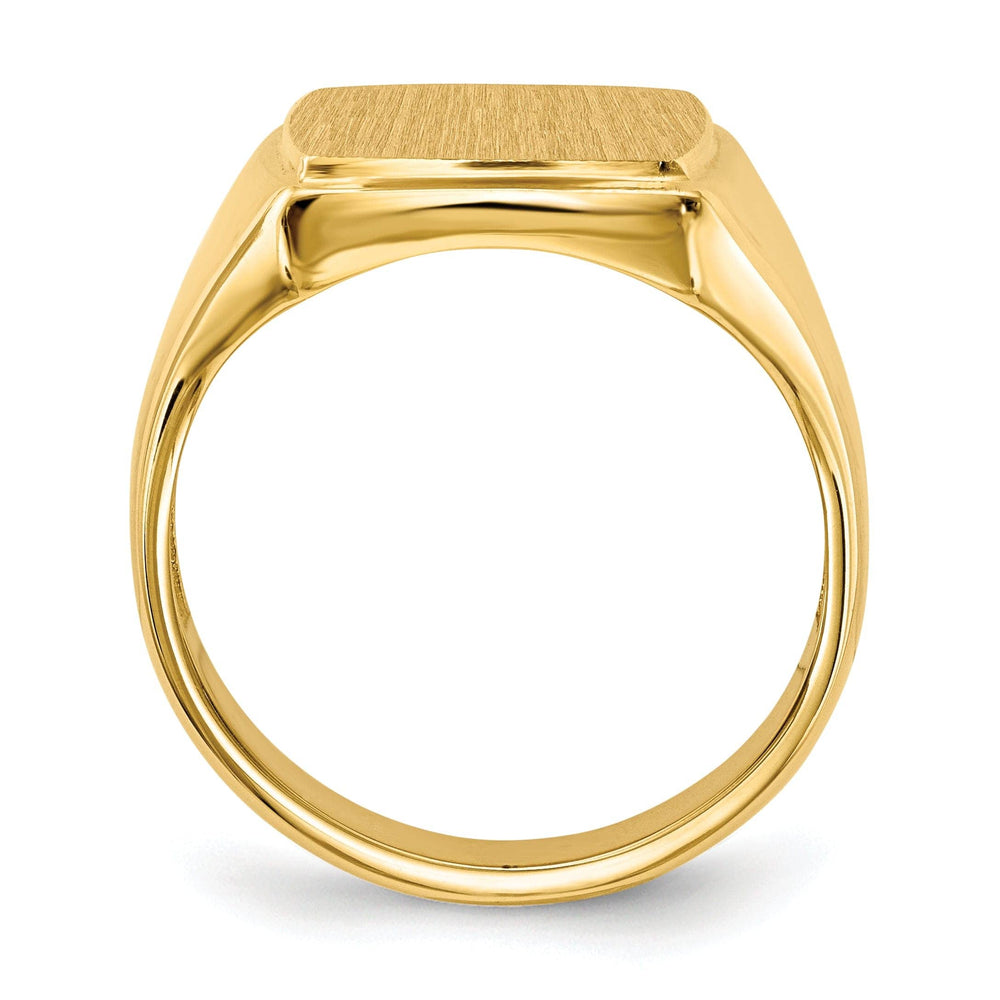 14k Yellow Gold Men's Open Back Signet Ring