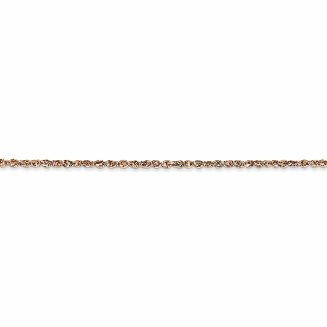 14K Rose Gold Polished 1.70mm Solid Ropa Chain