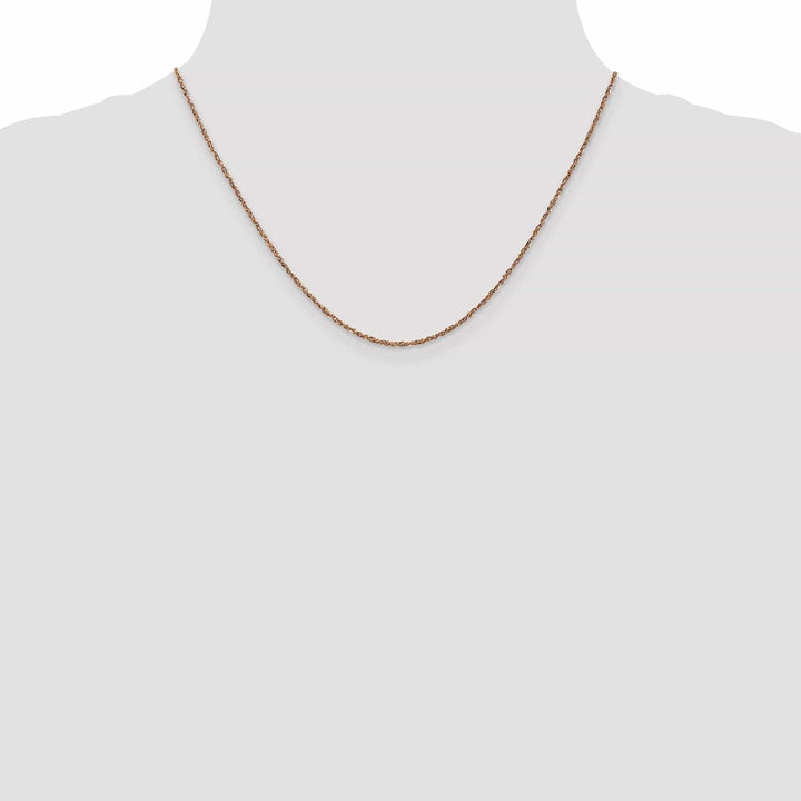 14K Rose Gold Polished 1.70mm Solid Ropa Chain