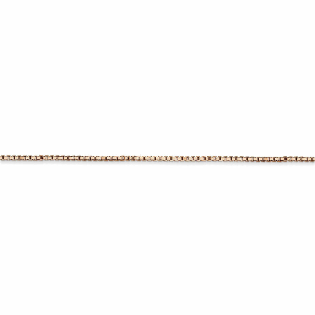 14k Rose Gold Polished 1.00mm Box Link Chain