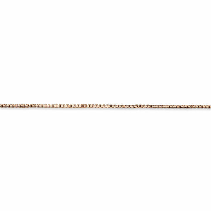 14k Rose Gold Polished 1.00mm Box Link Chain