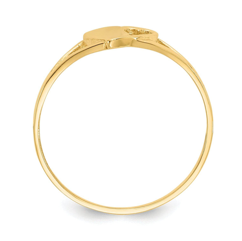 14k Yellow Gold Heart Baby Ring