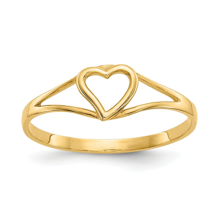 14k Yellow Gold Heart Baby Ring