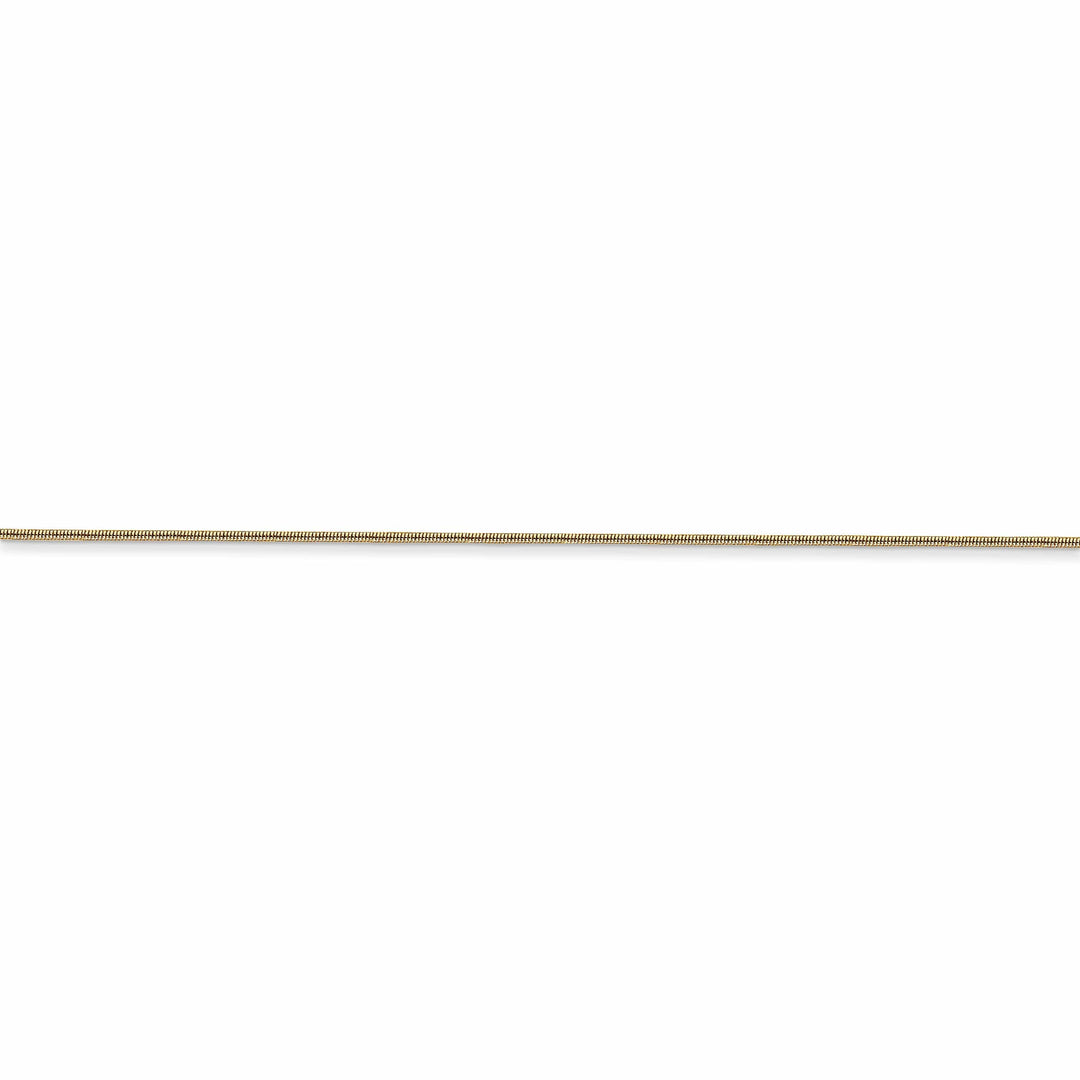 14k Yellow Gold 0.65mm Solid Round Snake Chain