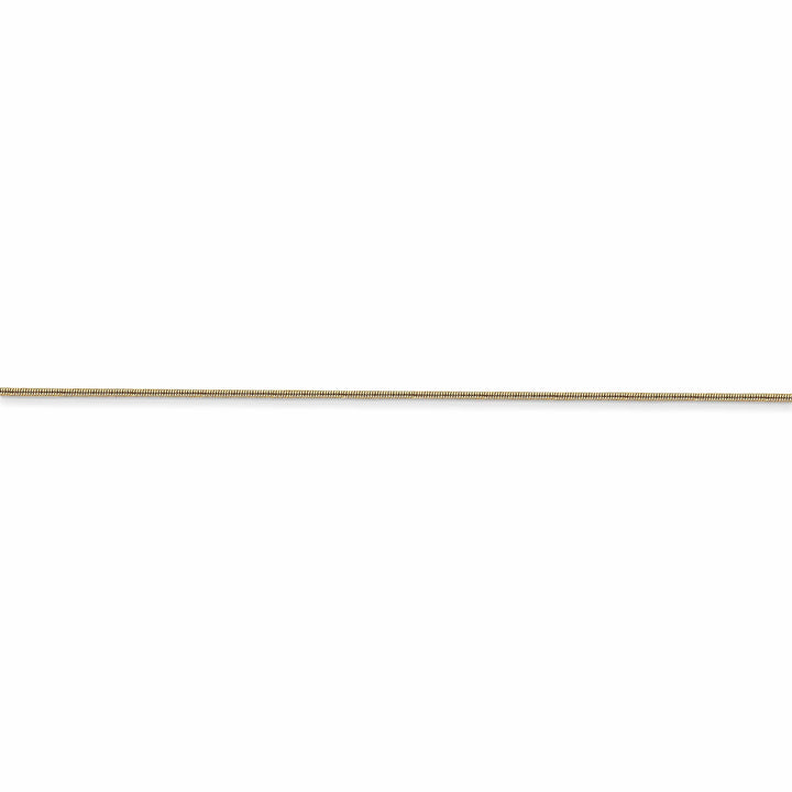 14k Yellow Gold 0.65mm Solid Round Snake Chain