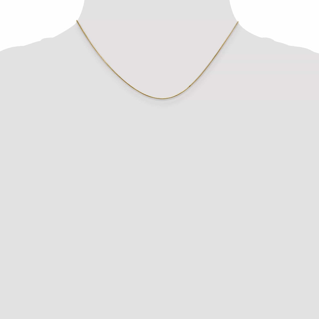 14k Yellow Gold 0.65mm Solid Round Snake Chain