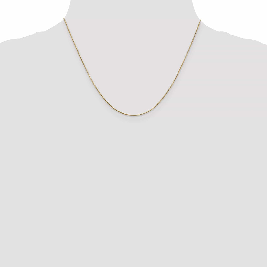 14k Yellow Gold 0.65mm Solid Round Snake Chain