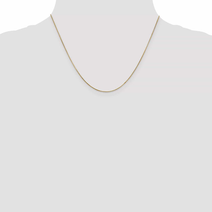 14k Yellow Gold 0.65mm Solid Round Snake Chain