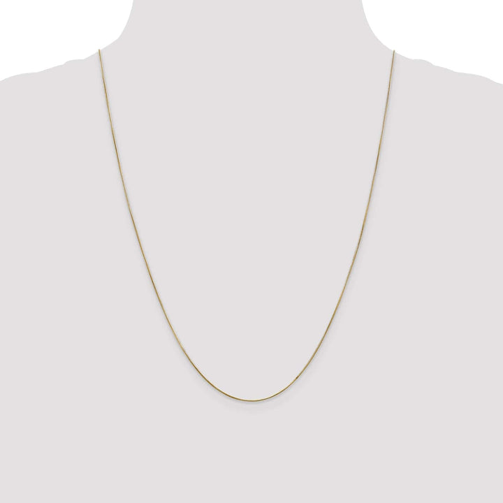 14k Yellow Gold 0.65mm Solid Round Snake Chain