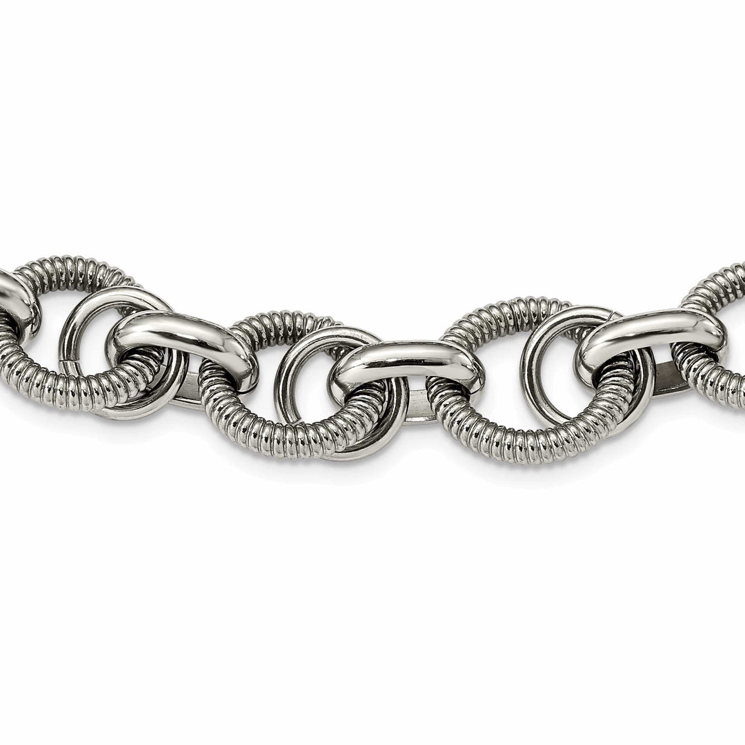 Stainless Steel Fancy Link Necklace