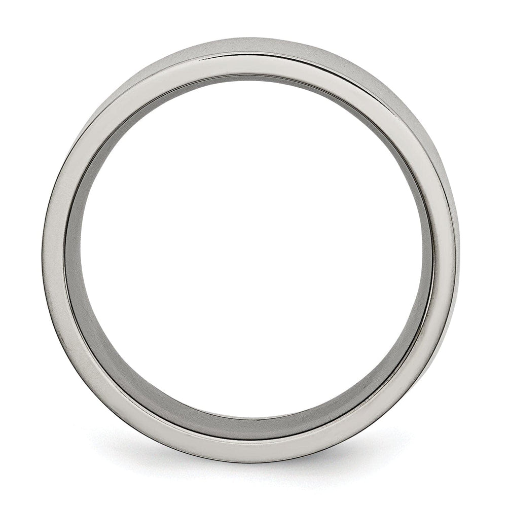 Titanium Polished Flat Wedding Band