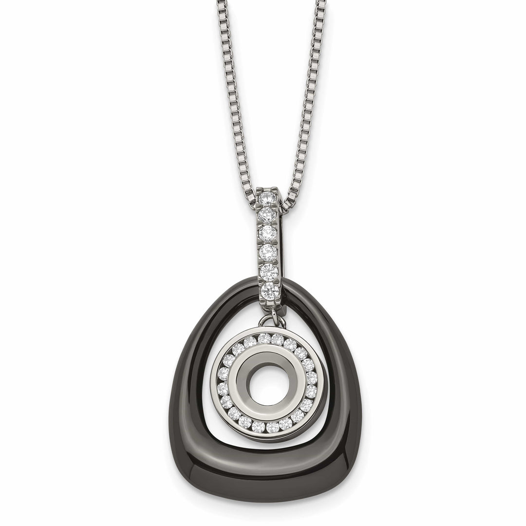Polish Ceramic Titanium Pendant Steel Necklace