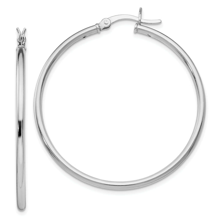 Sterling Silver Polished Finish Hinged Hoop Earrings