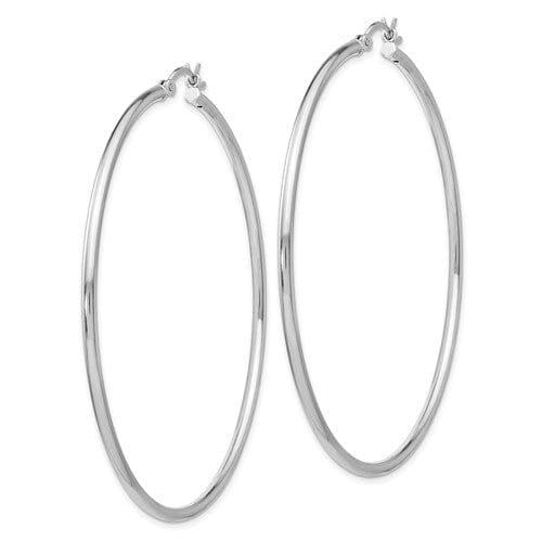 Sterling Silver Polished Hinged Hoop Earrings