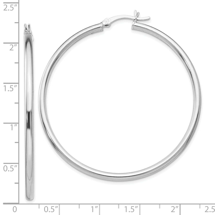 Sterling Silver Polished Hinged Hoop Earrings