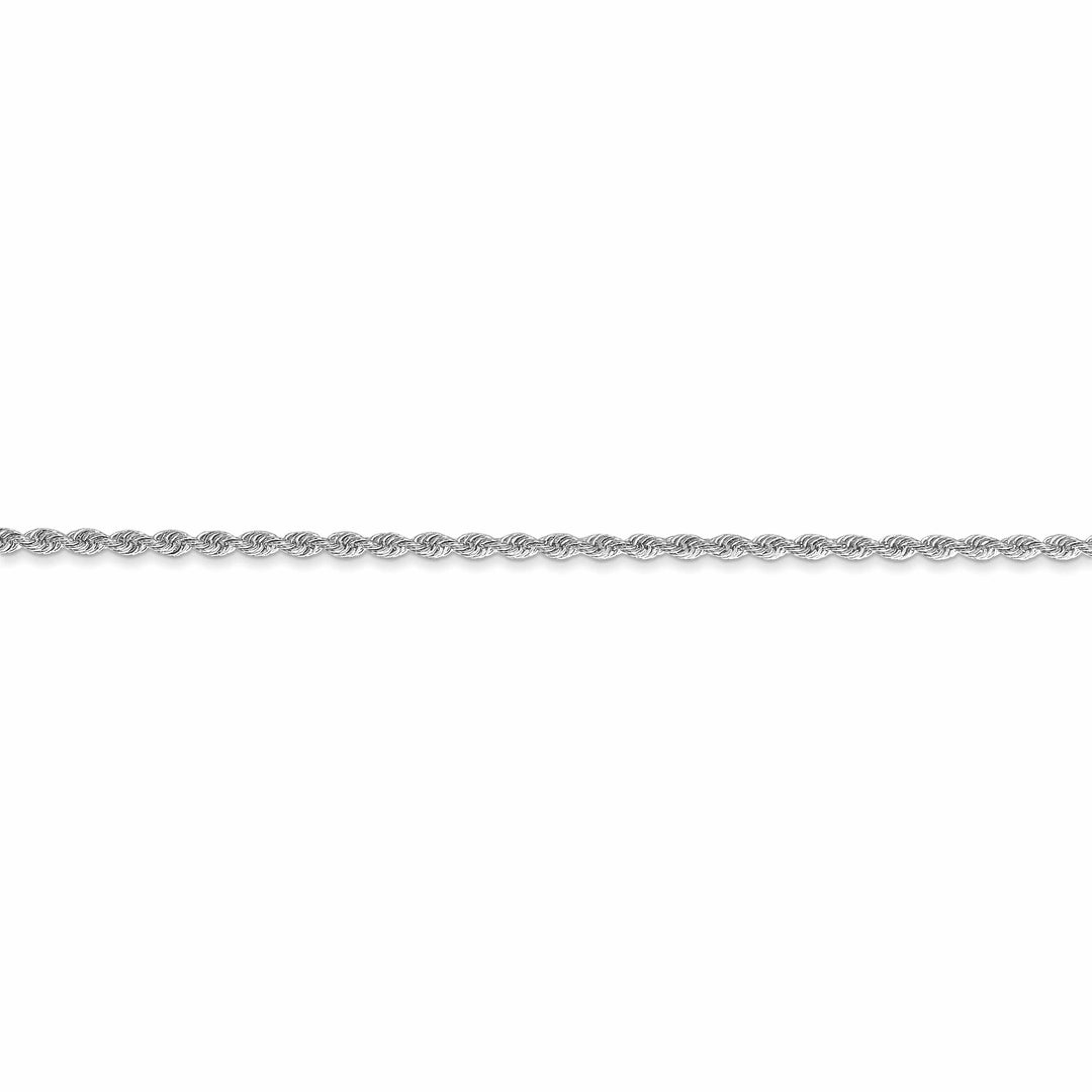 14k White Gold 1.75mm Handmade Rope Chain