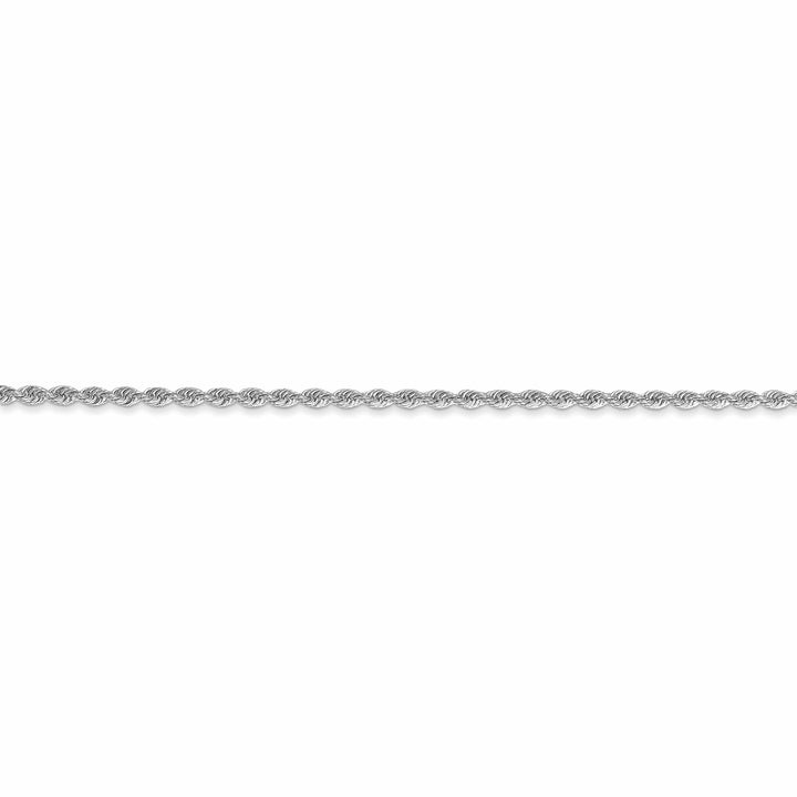 14k White Gold 1.75mm Handmade Rope Chain
