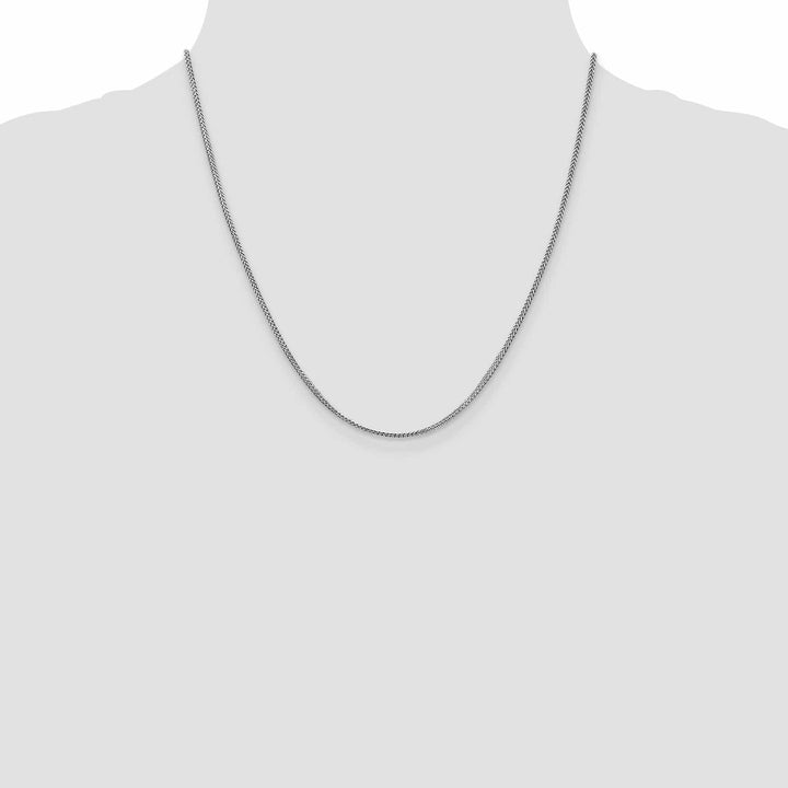 14k White Gold Polished 1.00mm Franco Chain