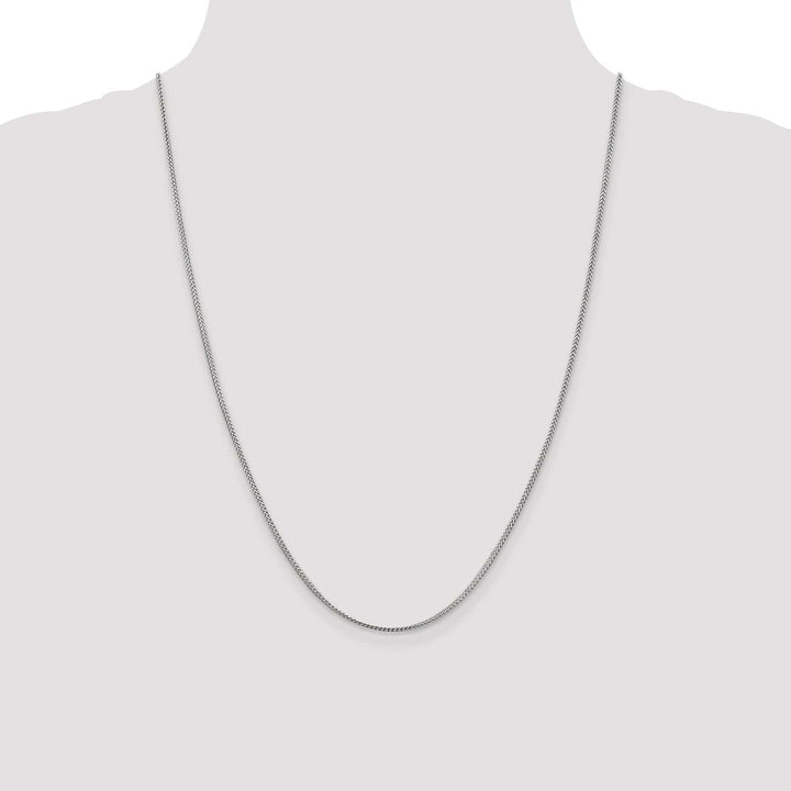 14k White Gold Polished 1.00mm Franco Chain