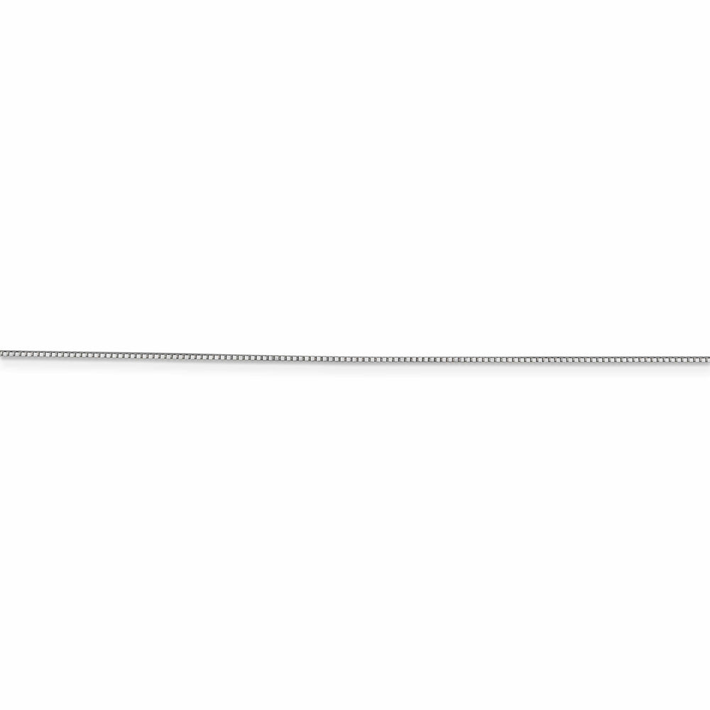14k White Gold 0.70mm Polished Solid Box Chain