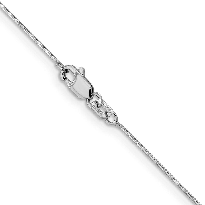 14k White Gold 0.70mm Octagonal Snake Chain