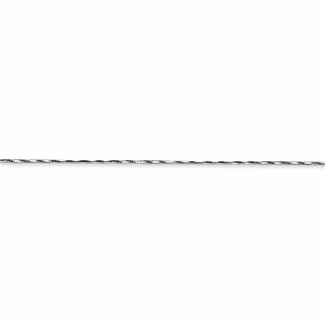 14k White Gold 0.60mm Solid Round Snake Chain